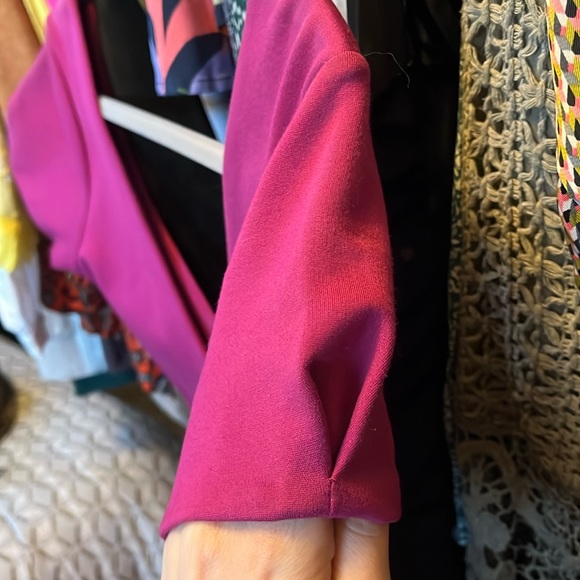 NWT UO Maria Short Sleeve Ponte Mini Dress, Magenta-Purple - Picture 5 of 8